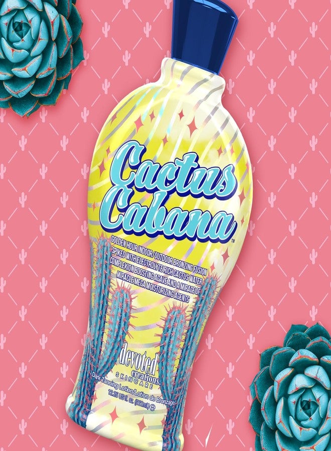 ديفوتيد كريشونز لوشن تسمير البشرة الداكن من ديفوتد كرييشنز، كاكتوس كابانا، غني بماء الصبار والإلكتروليتات، مناسب للاستخدام الداخلي والخارجي، بتركيبة برونزية غنية بـ DHA، سعة 12.25 أونصة. - Image 4